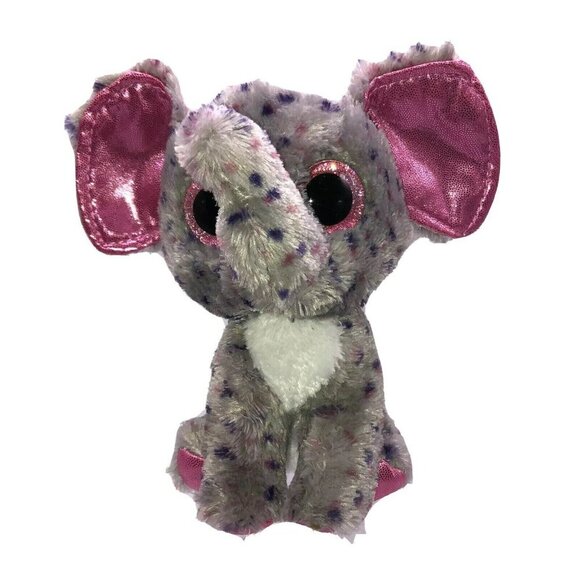 TY Beanie Boos Specks the Elephant 6" Plush Pink Glitter Eyes Stuffed Animal - Picture 1 of 5
